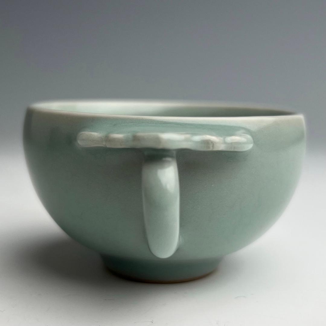 青磁如意紋板沿洗 唐物 中国古玩 中国美術 A923