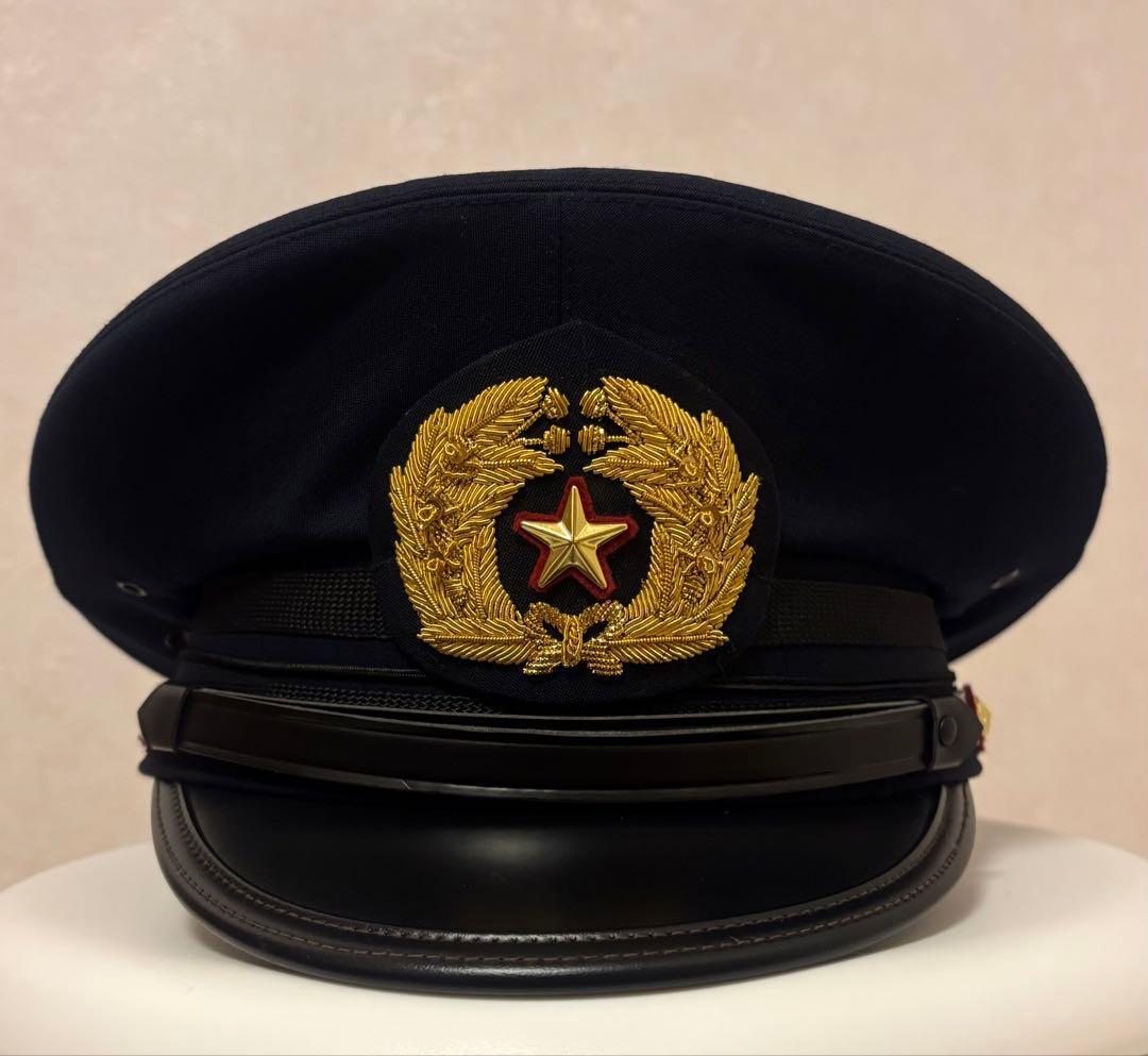 オリジナルカスタム制帽 金モール刺繍 五芒星 撮影・コスプレ用 官帽 59cm