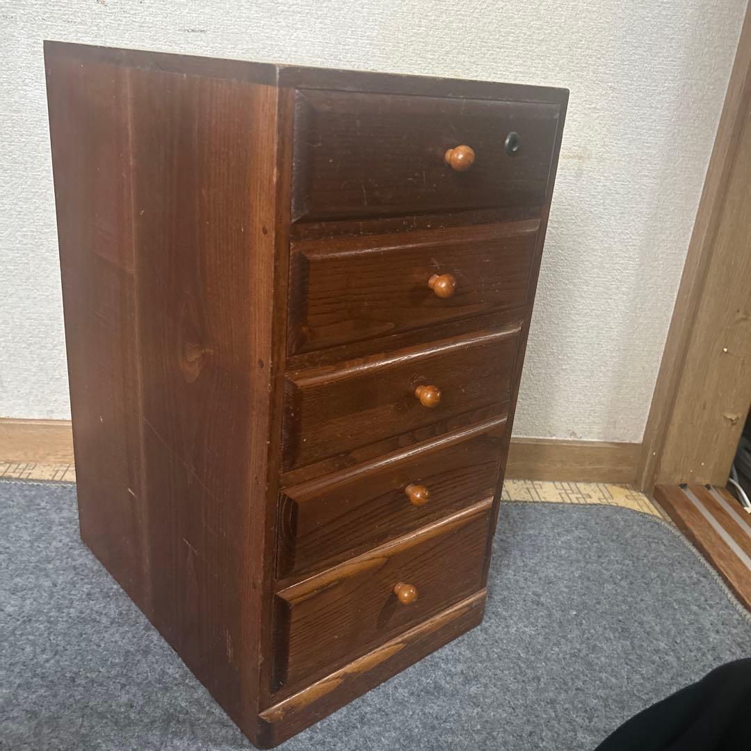 和物タンス 木製 小引き出し 5段 レトロ 古家具