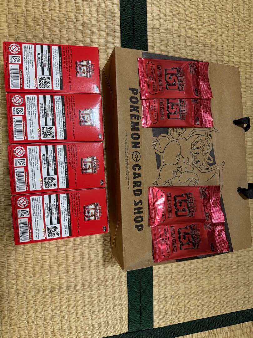 韓国版　ポケモンカード151 新品　BOX4個　ポケカ