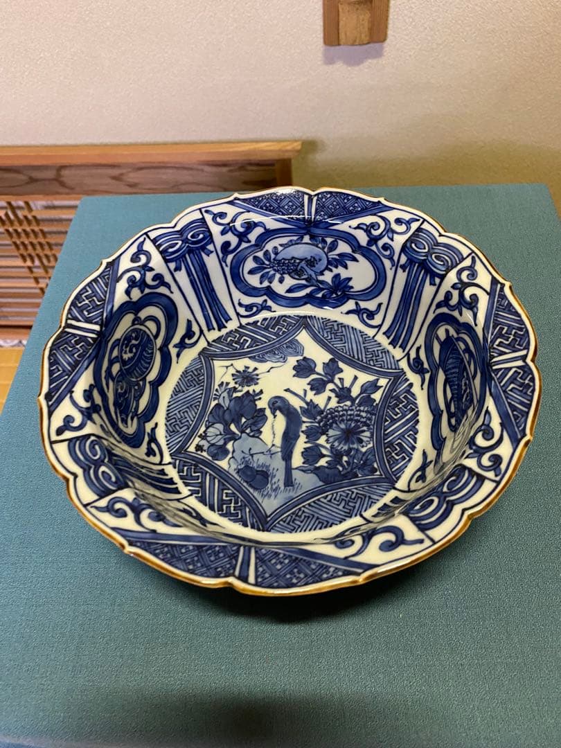 茶道具/染付兜鉢 一対 五山窯 林淡幽 造