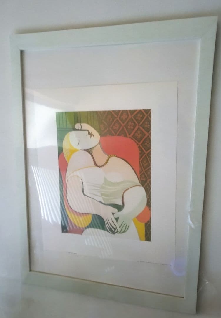 ピカソ ルレーブ「夢」 キュビズム 女性肖像画 イタリア製
