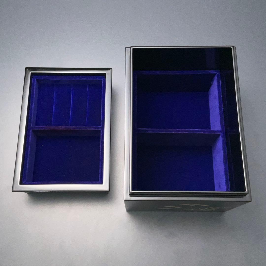 輪島塗　野々花沈金　宝石箱　共箱　三谷吾一　R1324