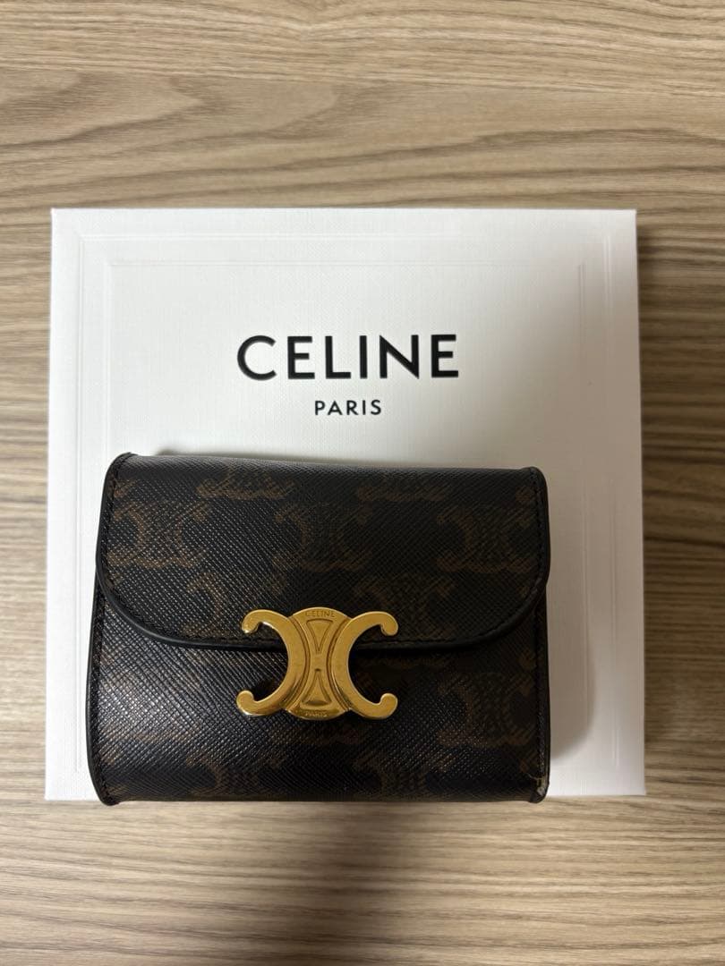 CELINE 三つ折り財布 ブラック