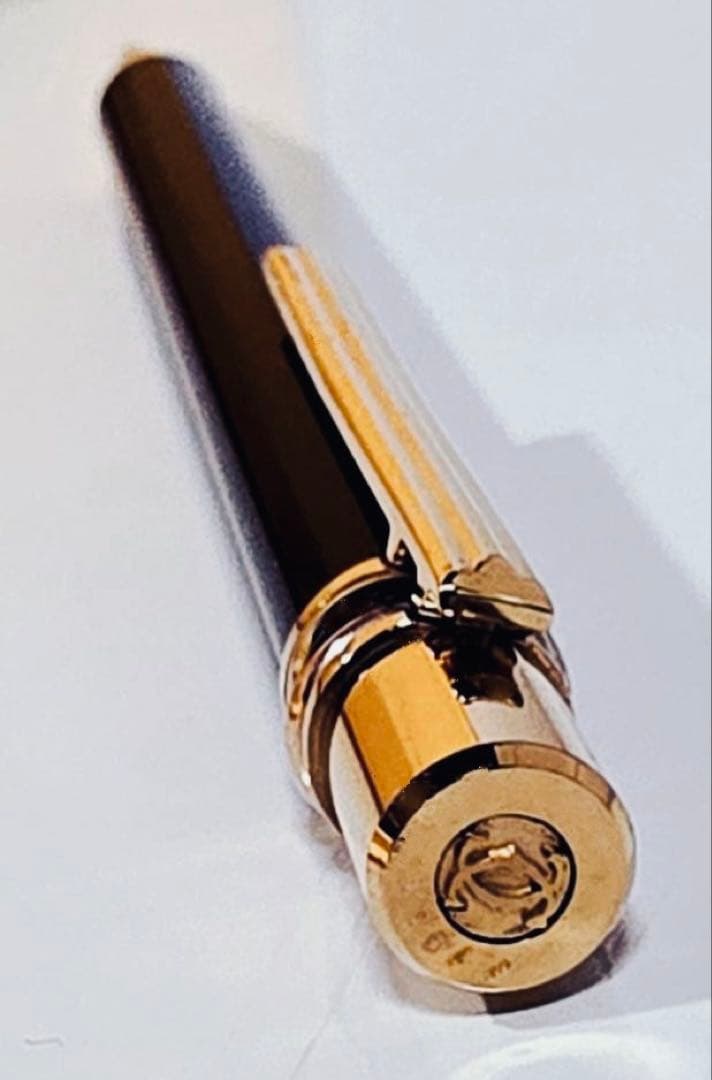 Must de cartierマストドゥカルティエ金色トリニティ黒ボールペン箱付