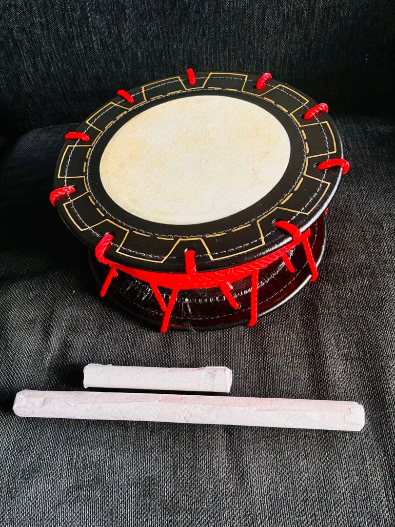 沖縄エイサー用締め太鼓（大）バチ1本・くさび付　新品未使用