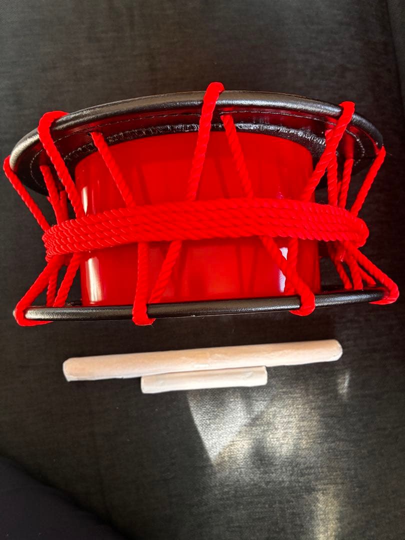 沖縄エイサー用締め太鼓（大）バチ1本・くさび付　新品未使用