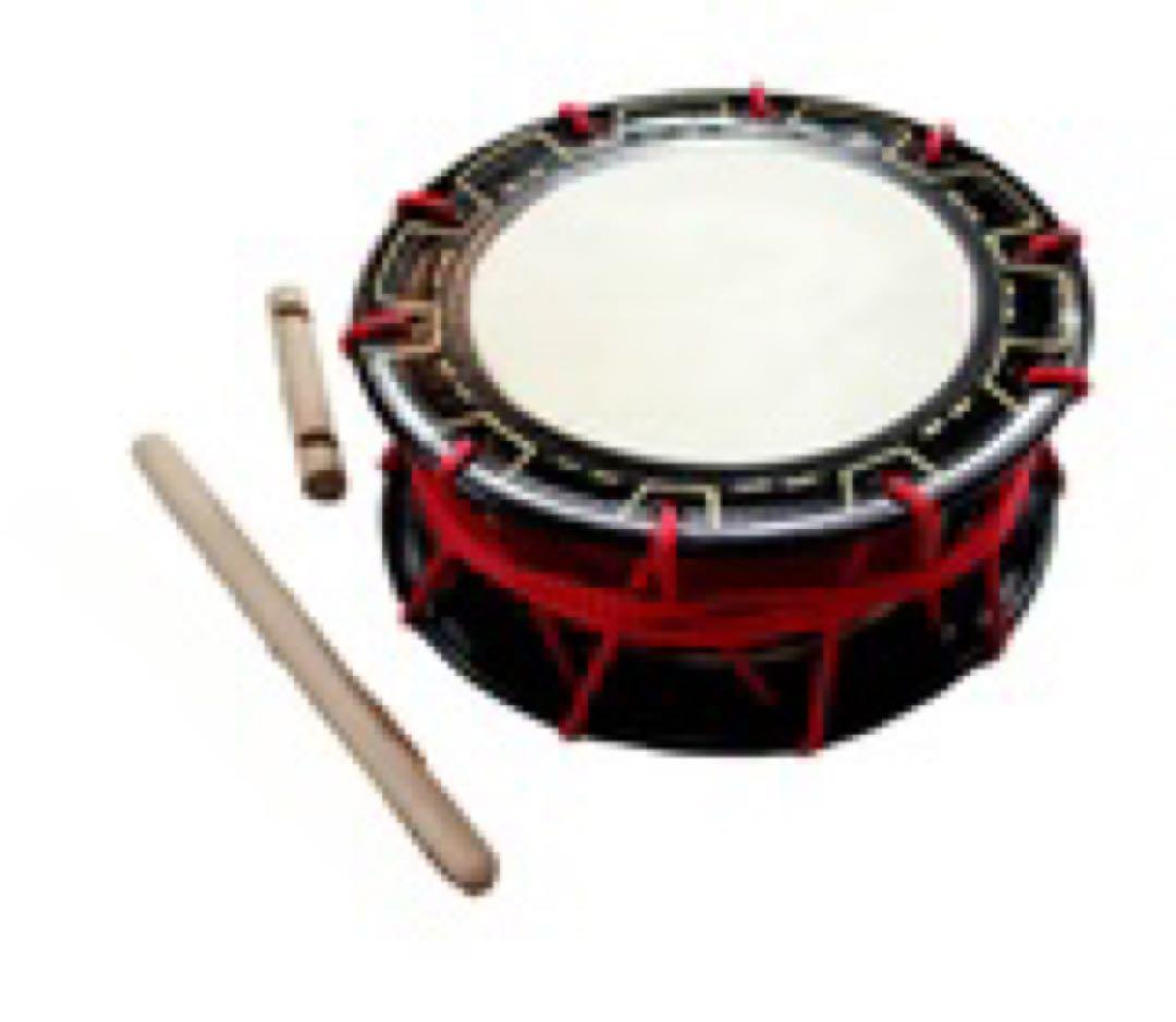 沖縄エイサー用締め太鼓（大）バチ1本・くさび付　新品未使用