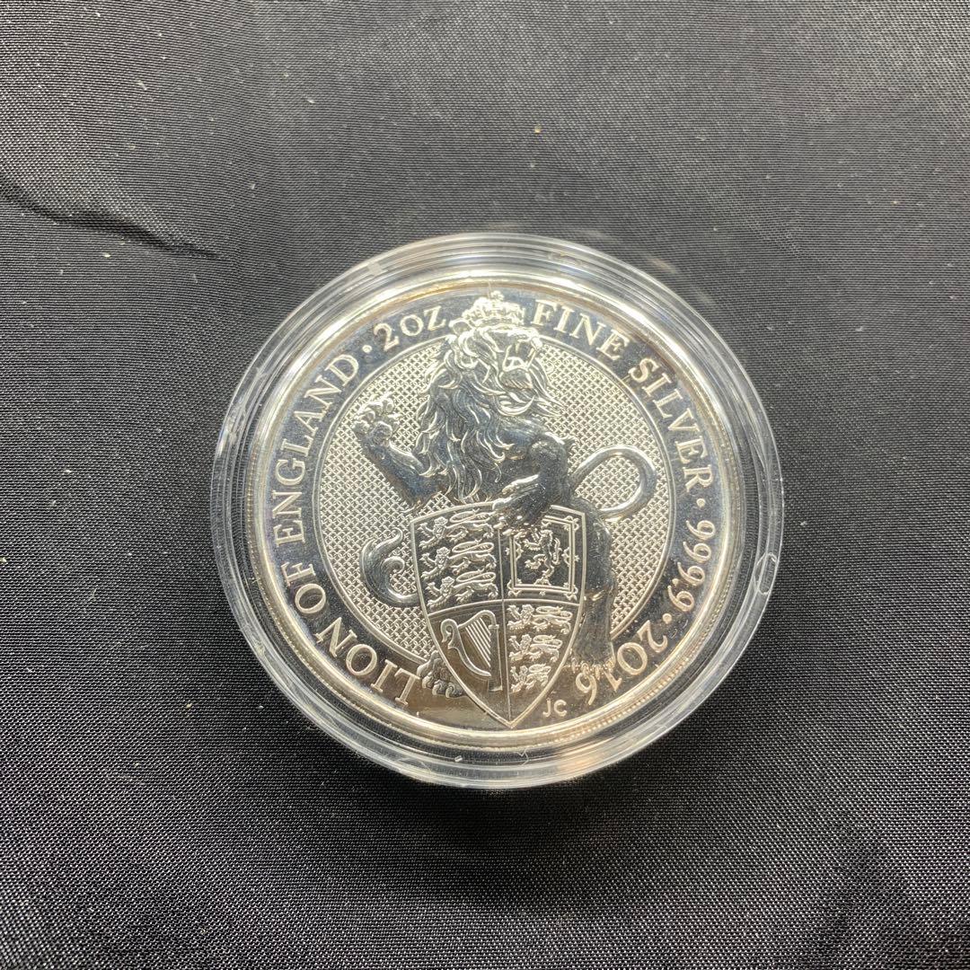 その2 純銀貨　2オンス　クイーンズビースト　2016 ライオン・イングランド