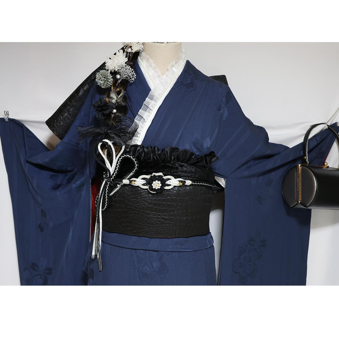 成人式直前割引！【美品】人気！無地振袖7点セット164cmフルセットWa49