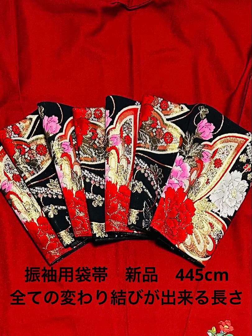 総刺繍貴賓溢れる全て正絹豪華なお振袖　 全て新品または未使用25点完全フルセット