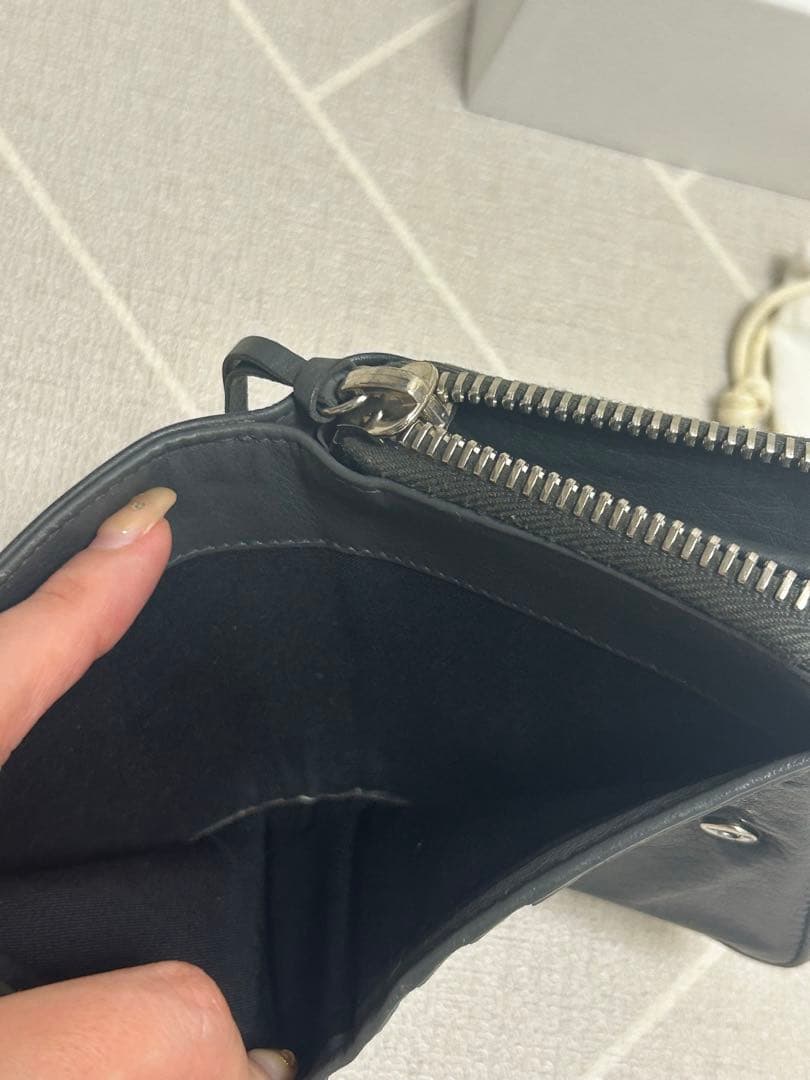BALENCIAGA 二つ折り財布 チャコールグレー　領収書あり
