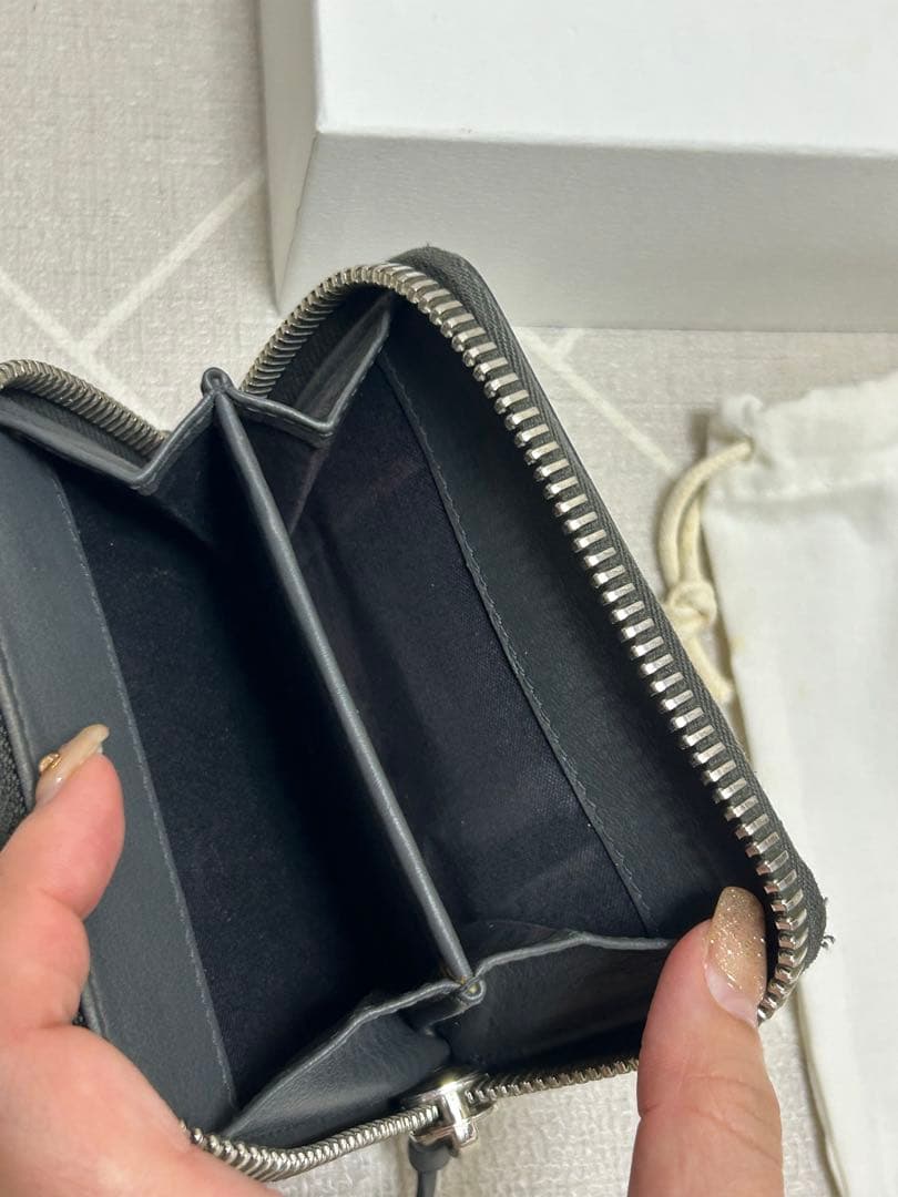 BALENCIAGA 二つ折り財布 チャコールグレー　領収書あり
