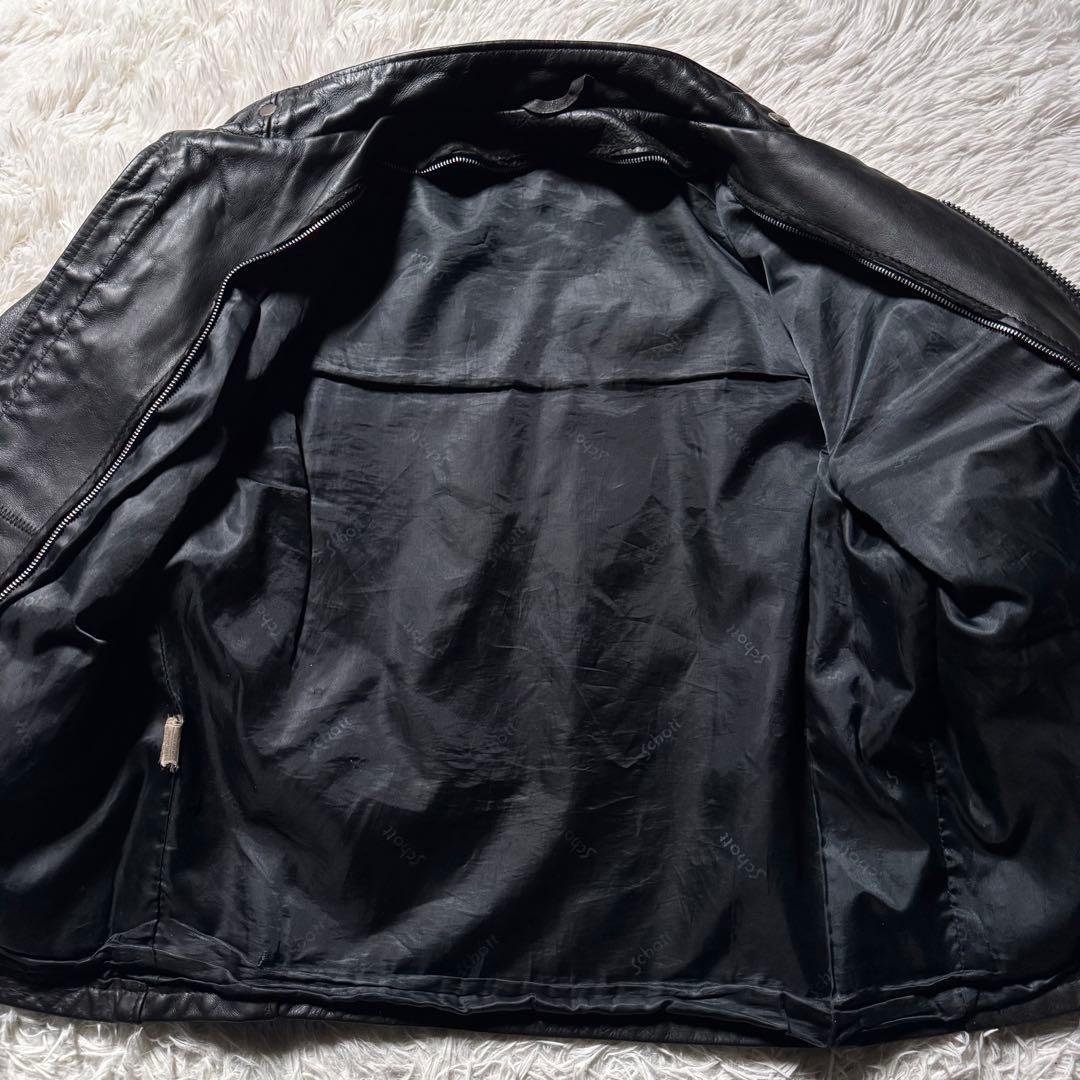 コ*ウ様 【米国製】schott ライダースジャケット　シングル　ブラック　本革