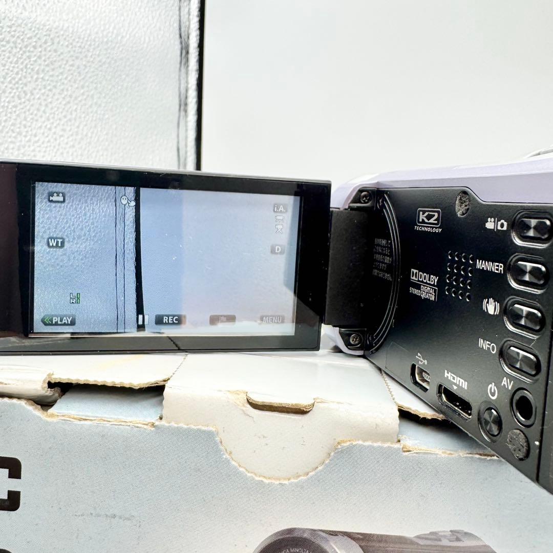 【美品】JVC Everio GZ-E345-V ビデオカメラ バイオレット
