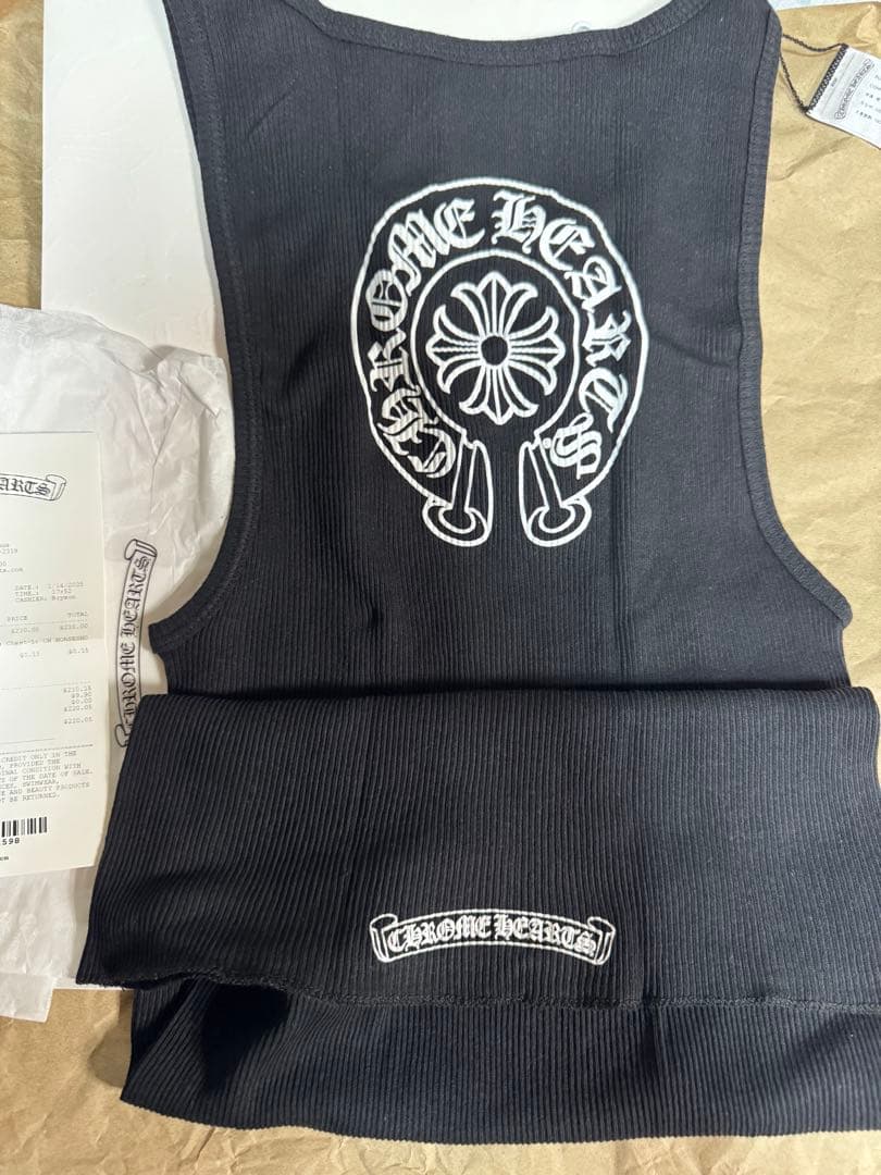 【Chrome Hearts】ホースシュー 黒タンクトップ　Mサイズ