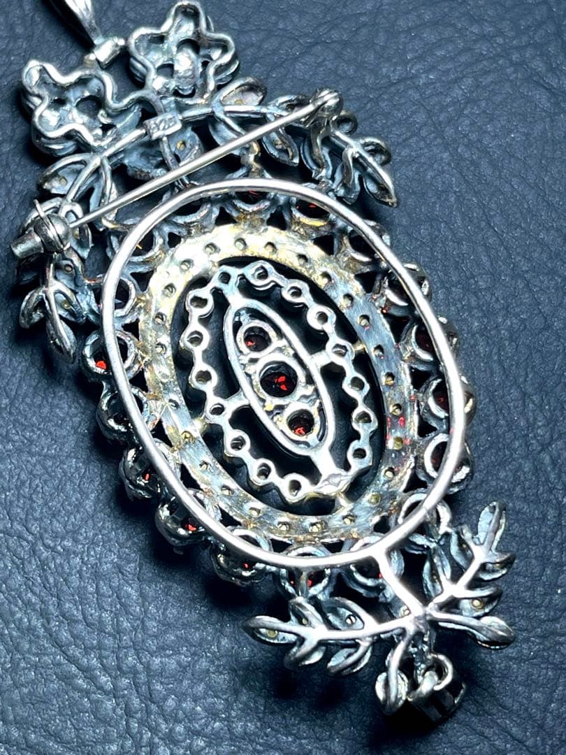 禄山　Roktzan アンティーク ジュエリー ガーネット silver925