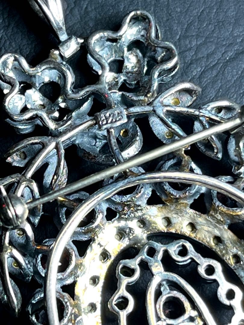 禄山　Roktzan アンティーク ジュエリー ガーネット silver925