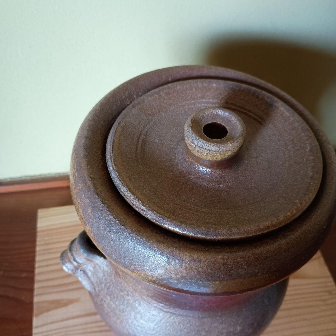 希少 人間国宝 藤原雄 作 備前　耳付水指　共箱　共布　手紙　晩年作