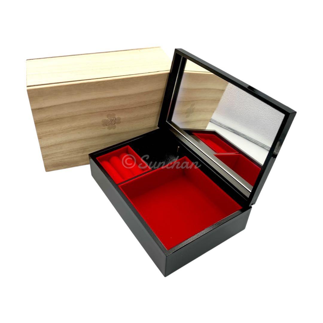 【未使用品】 山中漆器 翔鶴 オルゴール付き宝石箱 共箱付 アンティーク 骨董品