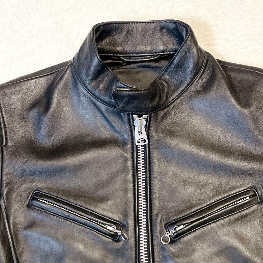 【美品】JACKROSE ジャックローズ 羊革 レザージャケット ライダース S