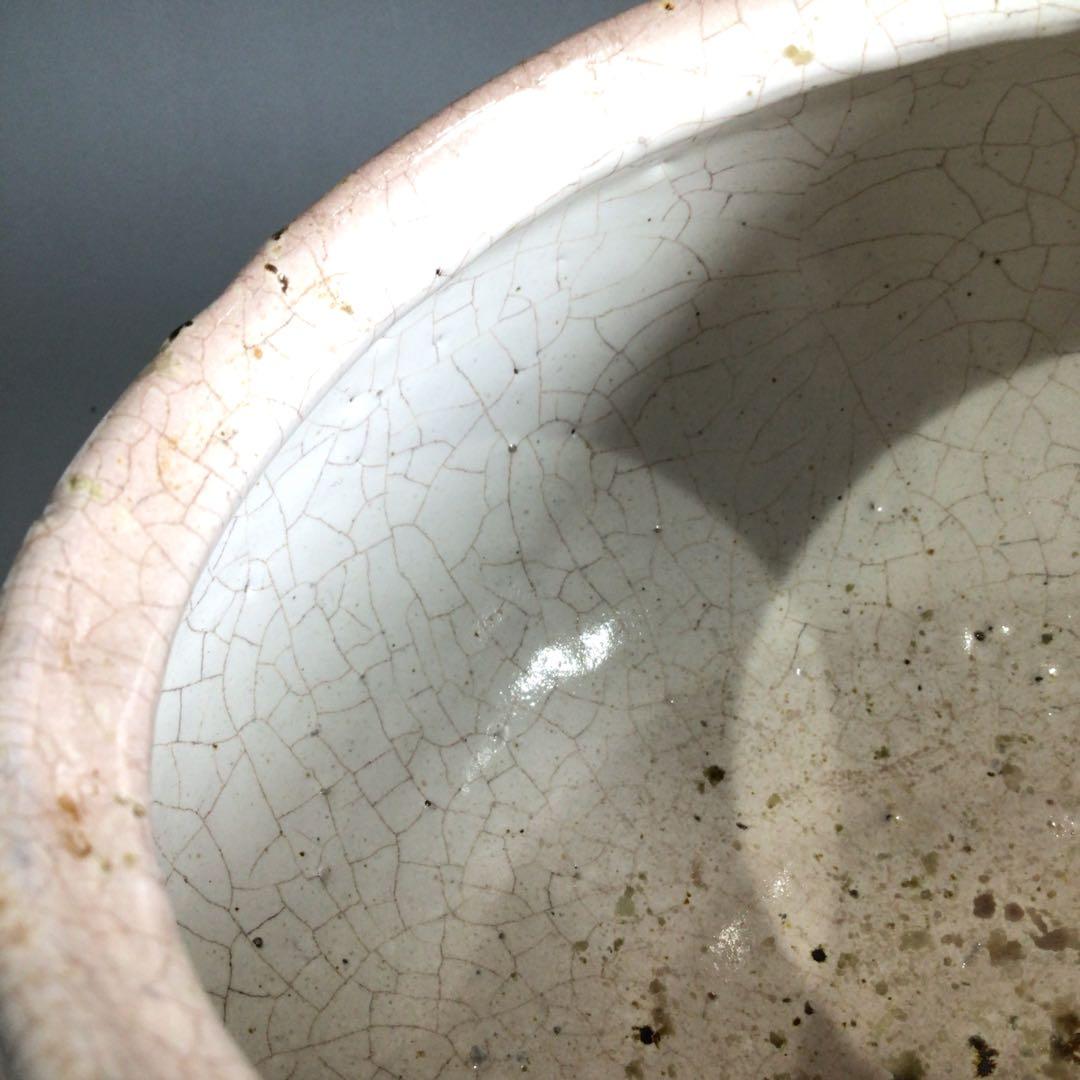 Ｐ７４４　水指　『萩焼』『厚東建信造』『大徳寺　小林太玄箱書』『捻梅水指』　共箱