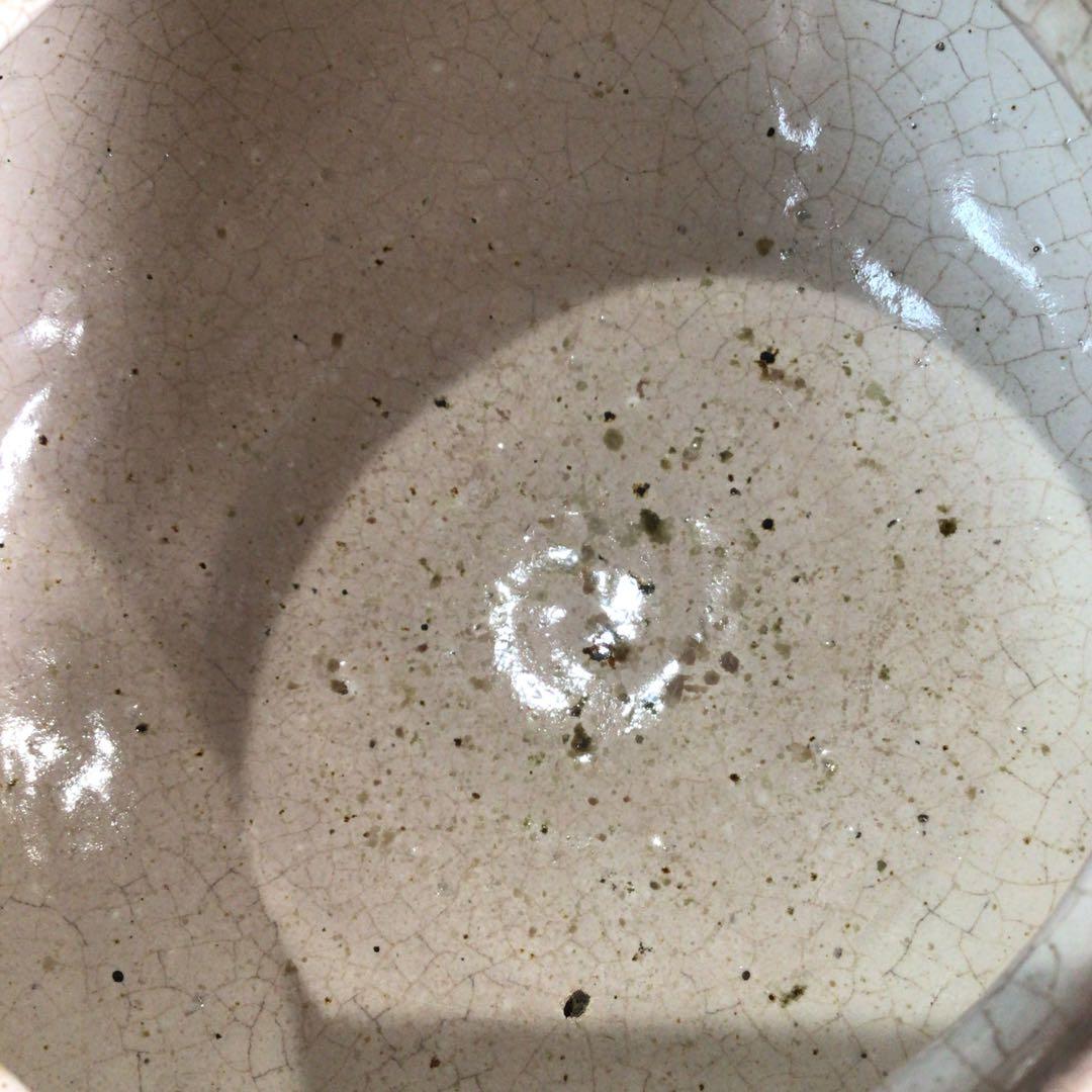 Ｐ７４４　水指　『萩焼』『厚東建信造』『大徳寺　小林太玄箱書』『捻梅水指』　共箱