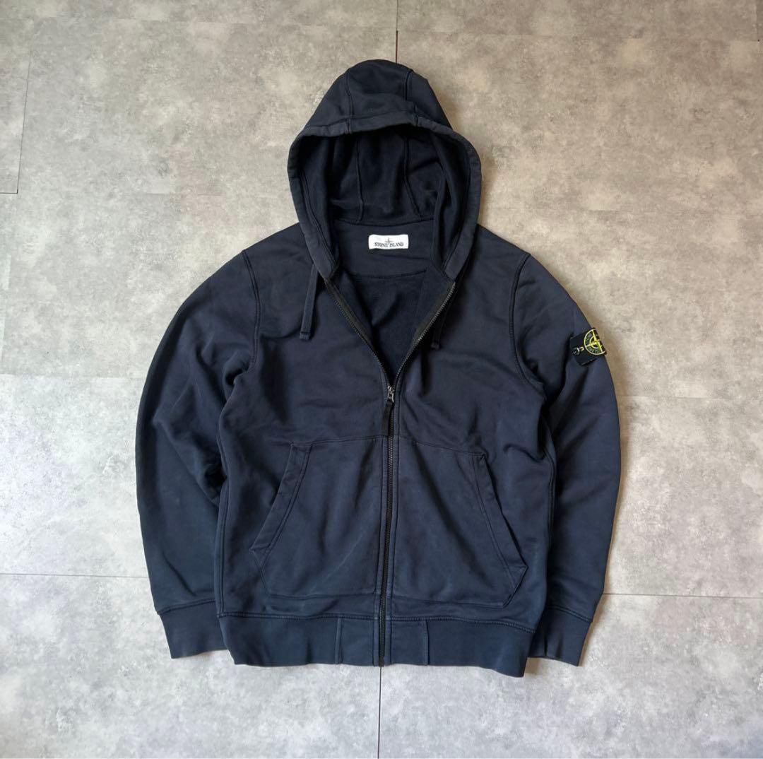 【希少モデル❗️】美品！stone  ジップパーカー　ネイビー　L