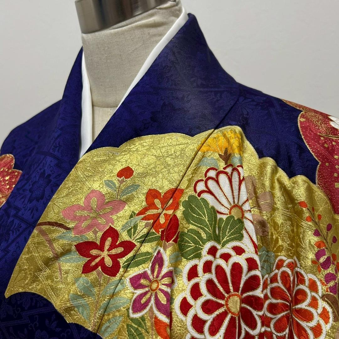 KP1773 振袖 身丈169cm 正絹 着物 成人式 トールサイズ