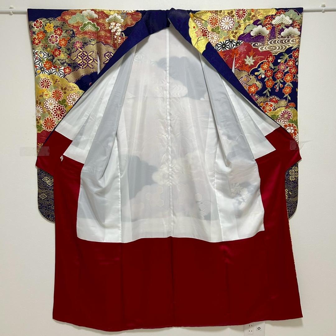 KP1773 振袖 身丈169cm 正絹 着物 成人式 トールサイズ