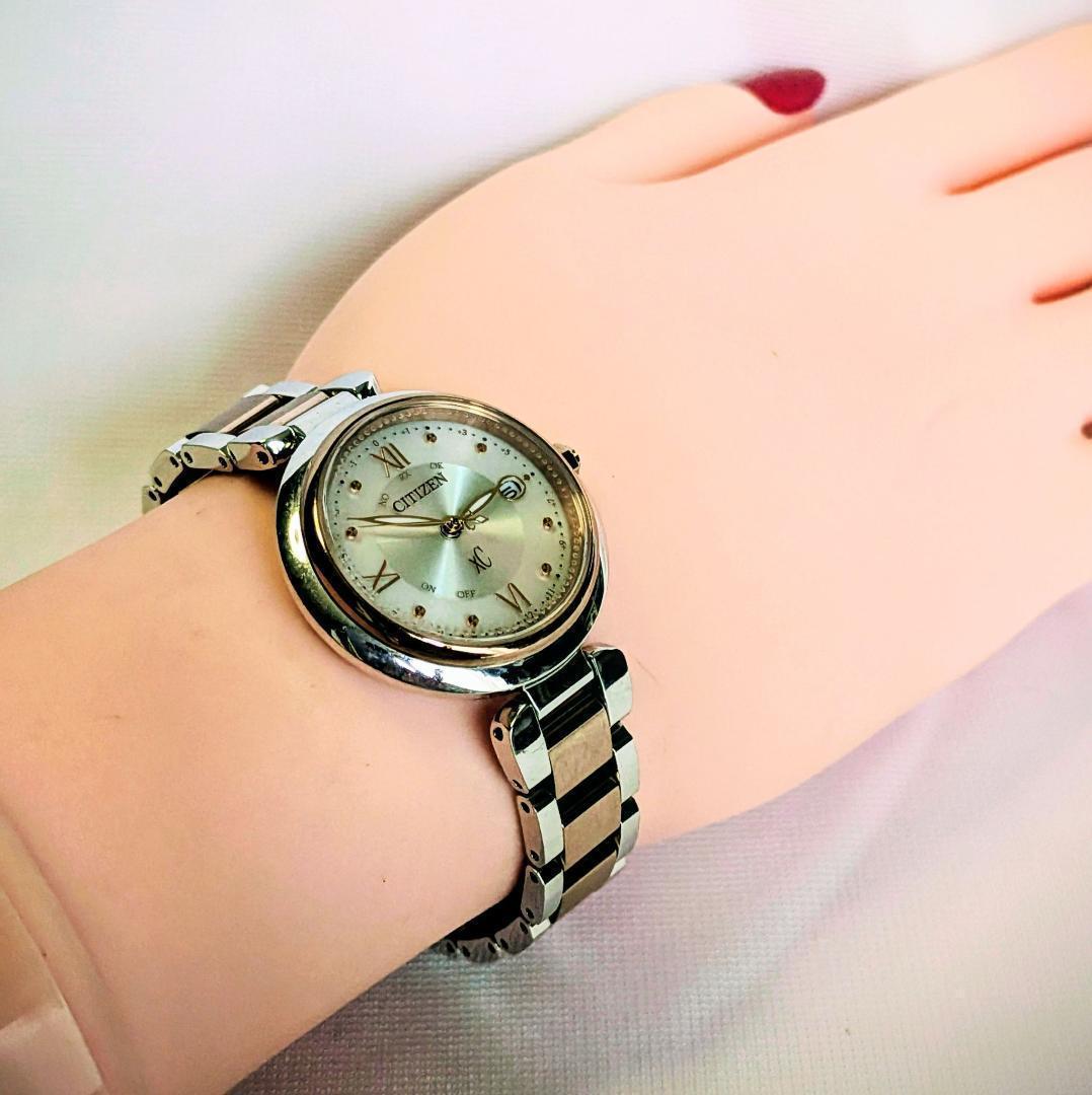 良品 CITIZENシチズン レディース腕時計クロスシーxC サーモンピンク