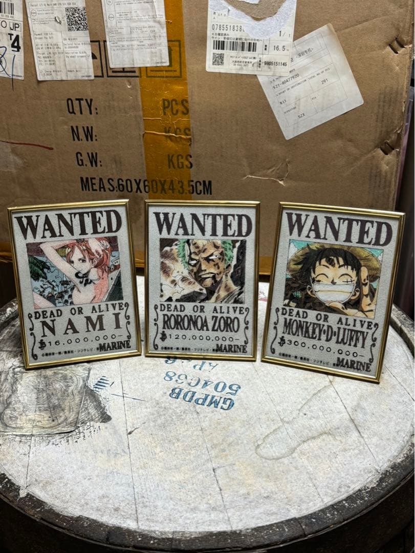 ワンピース　宝石画　手配書　ナミ　ONE PIECE イラスト　ポスター