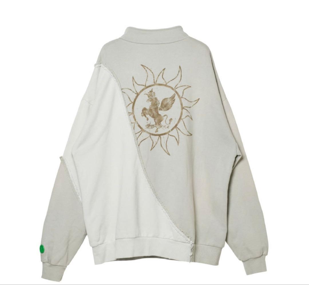 ずとまよ　愛ペガ　Half Zip Sweat Gray トレーナー　Lサイズ