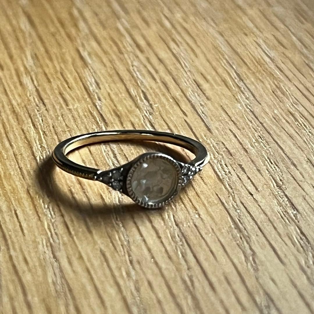 【完売品 美品】アガット シルバー K10 コンビ リング