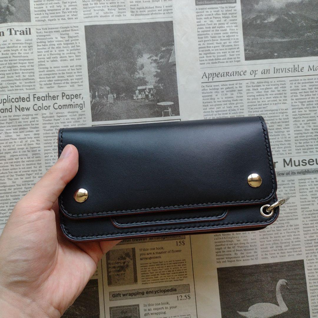 2.5層　ロングトラッカー　ウォレット　茶芯　栃木レザー