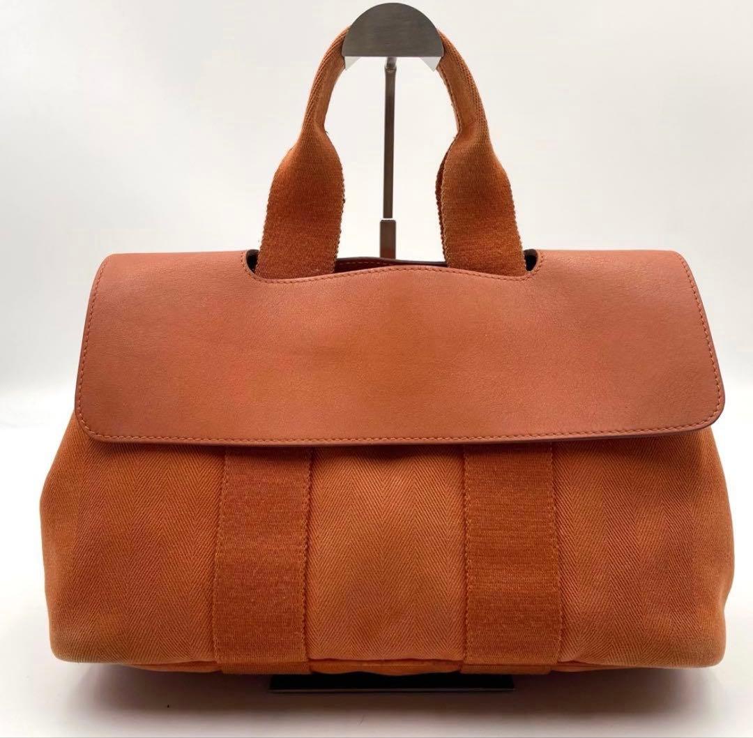 HERMES エルメス ヴァルパライソ pm ハンドバッグ トート オレンジ