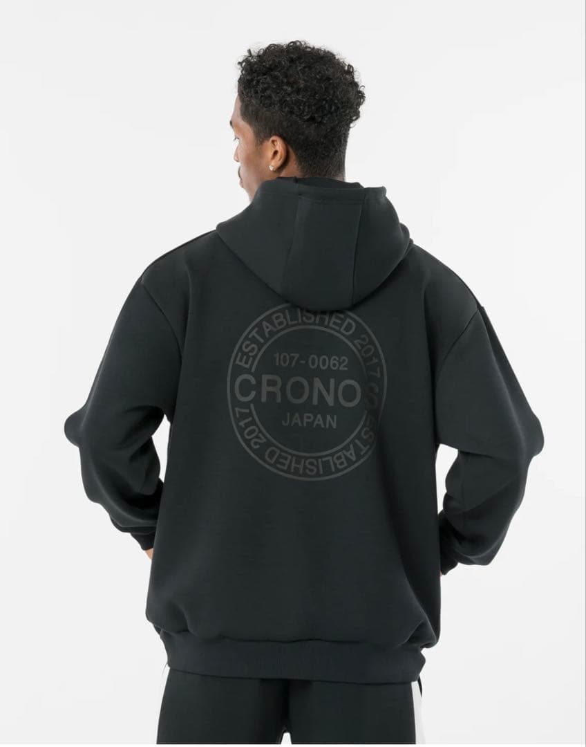 CRONOS CIRCLE LOGO HOODIE BLACK クロノス