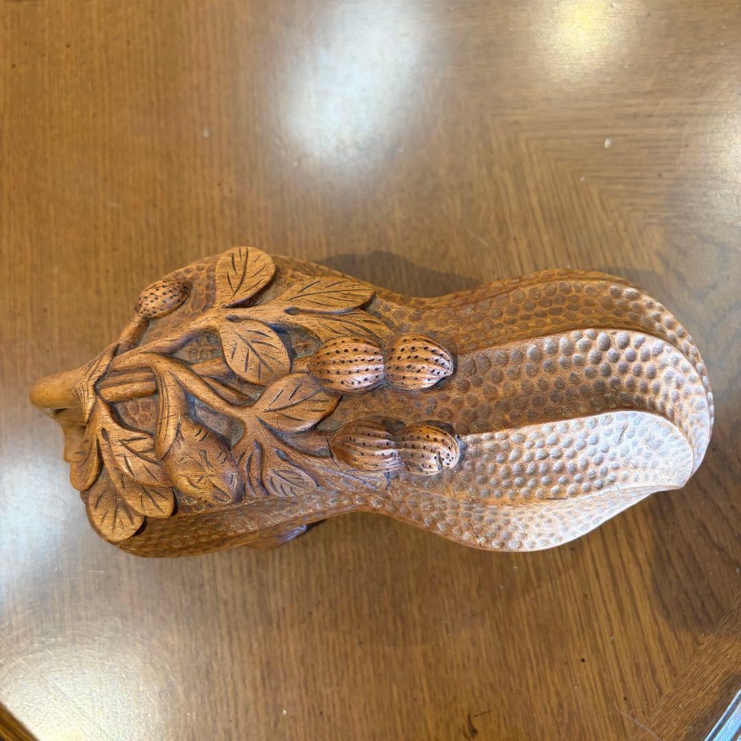 落花生 木彫り 小物入れ 古美術 中国美術