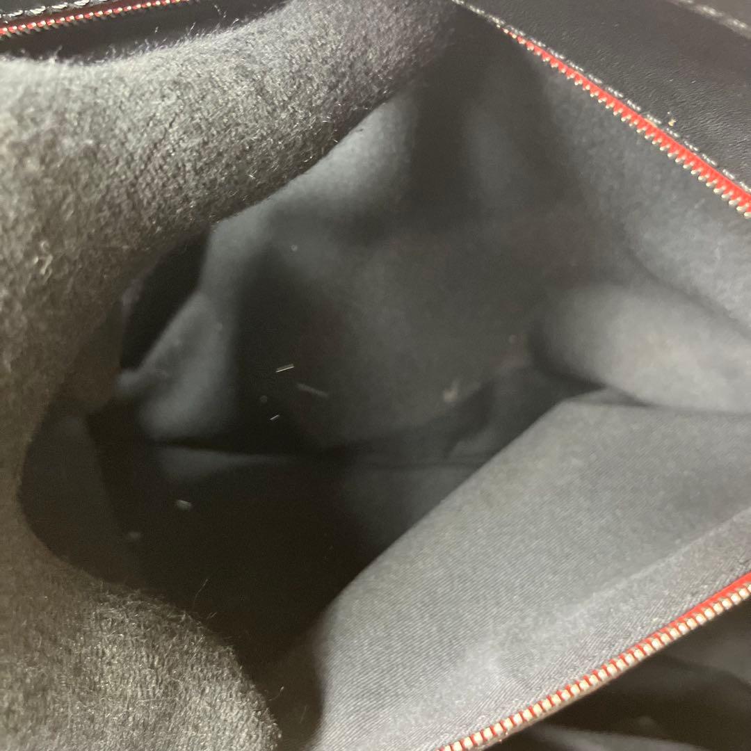 美品✨バリー ハンドバッグ Wポケット Bロゴ レザー 本革 自立型 ブラック