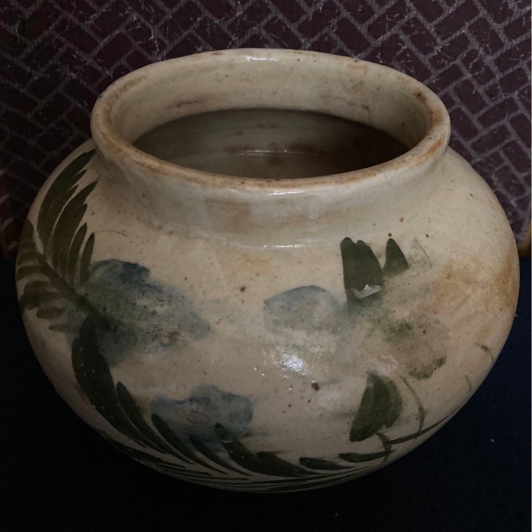 李朝期　　李朝草木文壷　　李朝時代