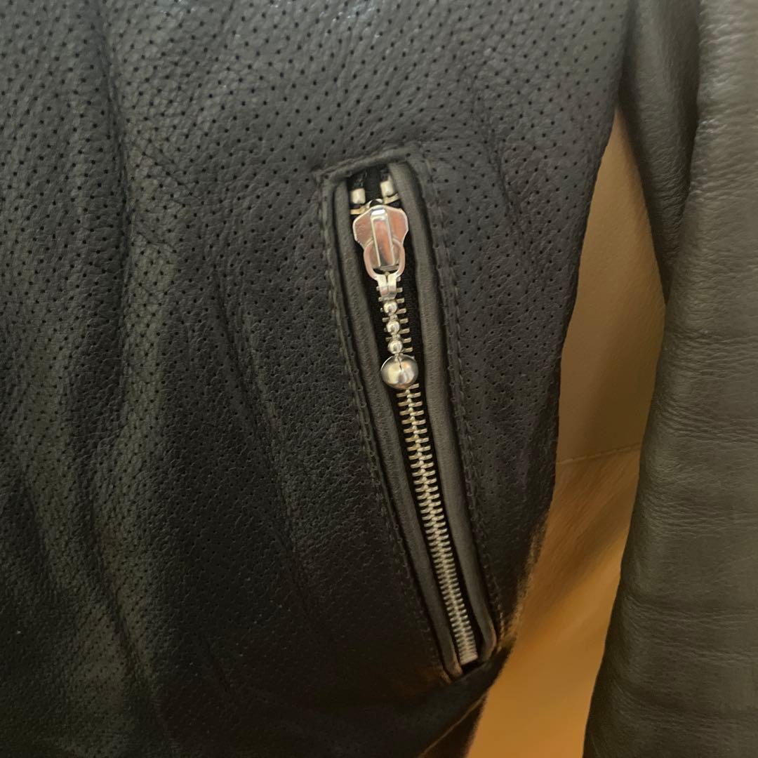 Schott ブラック レザー シングルライダースジャケット L