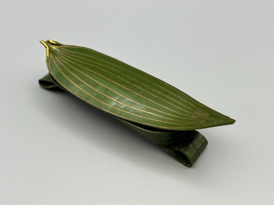 茶道具　乾漆　笹舟　香合　中川正斎　共箱　漆芸　夏　川遊び　茶会　稽古　ささぶね