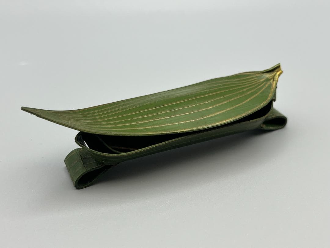 茶道具　乾漆　笹舟　香合　中川正斎　共箱　漆芸　夏　川遊び　茶会　稽古　ささぶね
