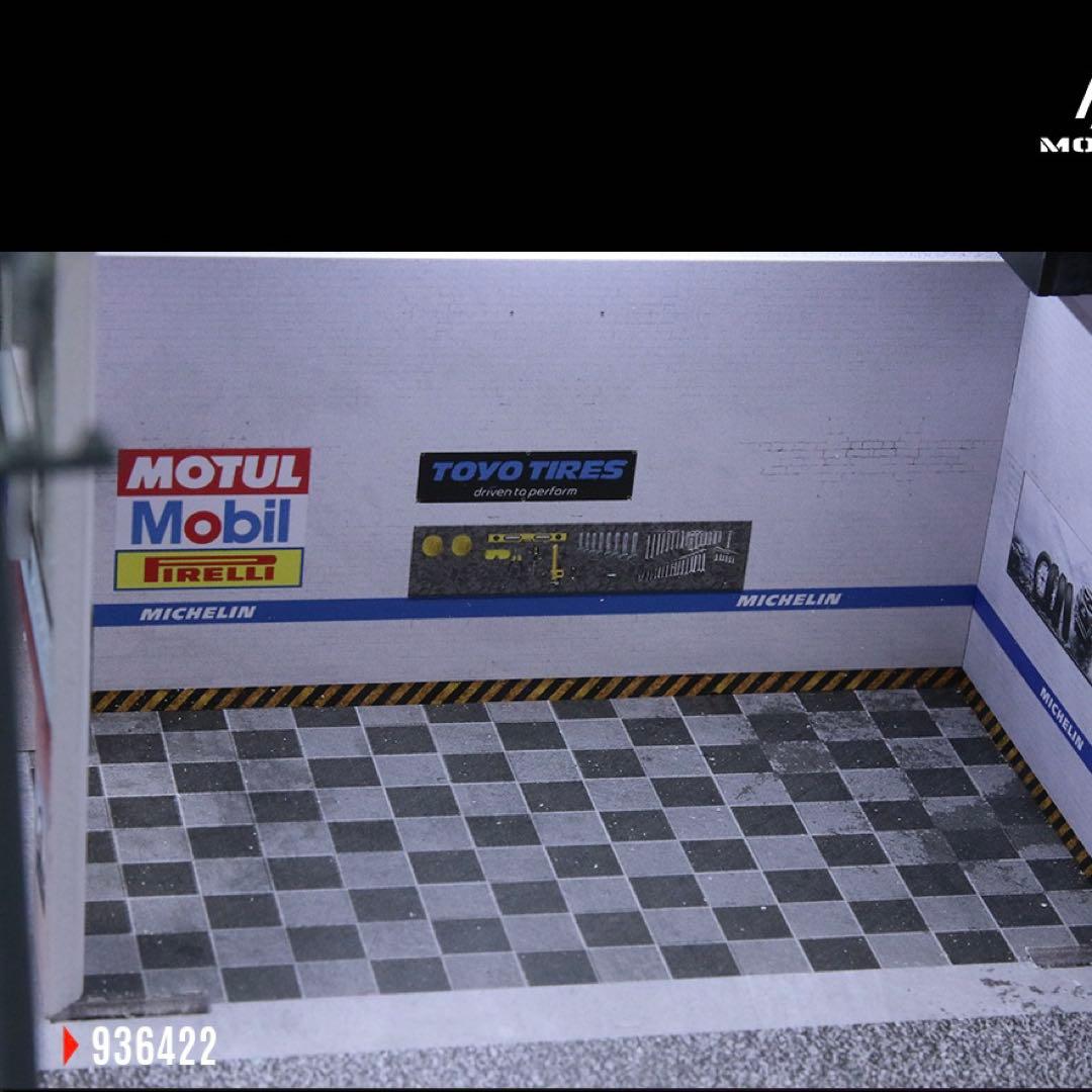 《最新入荷》1/64[日本のカレーレストラン建物]ジオラマ LED照明付き