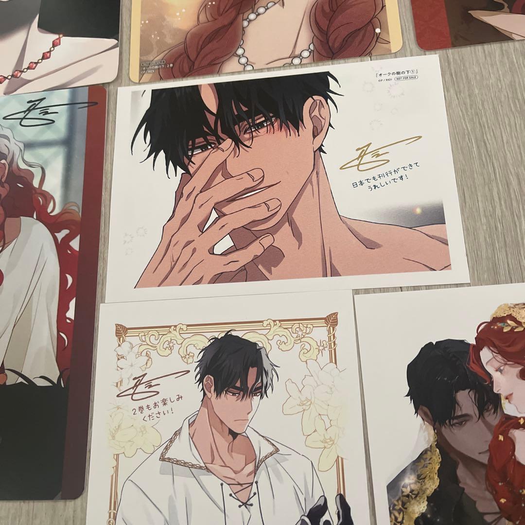特典のみ　オークの樹の下①②③④アニメイト限定ビジュアルボード　小説　イラスト