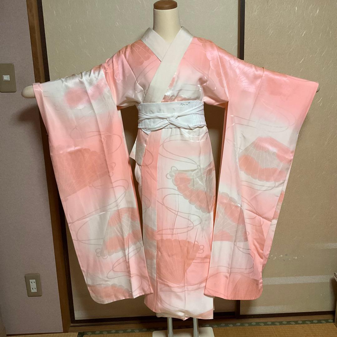【未使用】振袖　ベビーピンク　百花繚乱