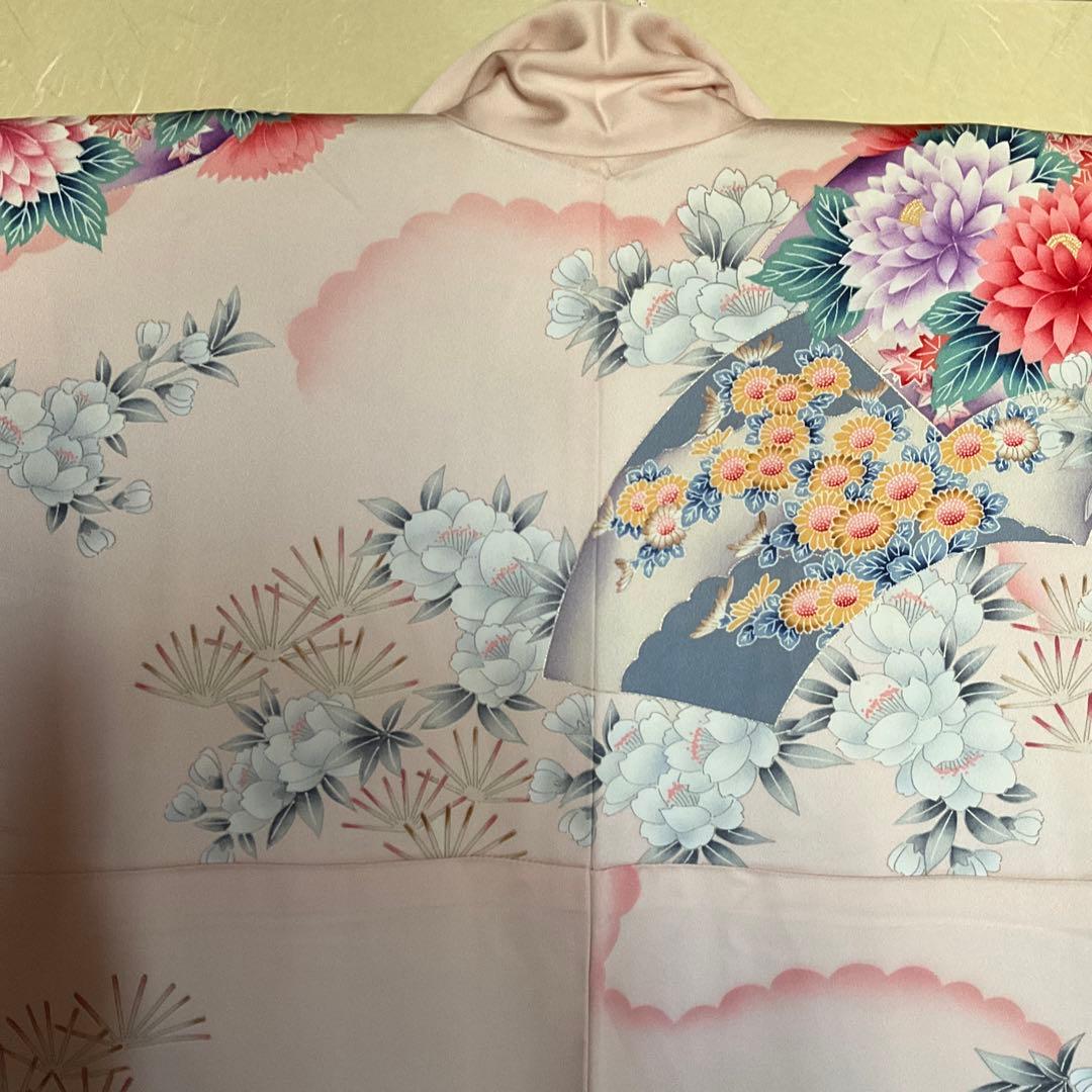 【未使用】振袖　ベビーピンク　百花繚乱