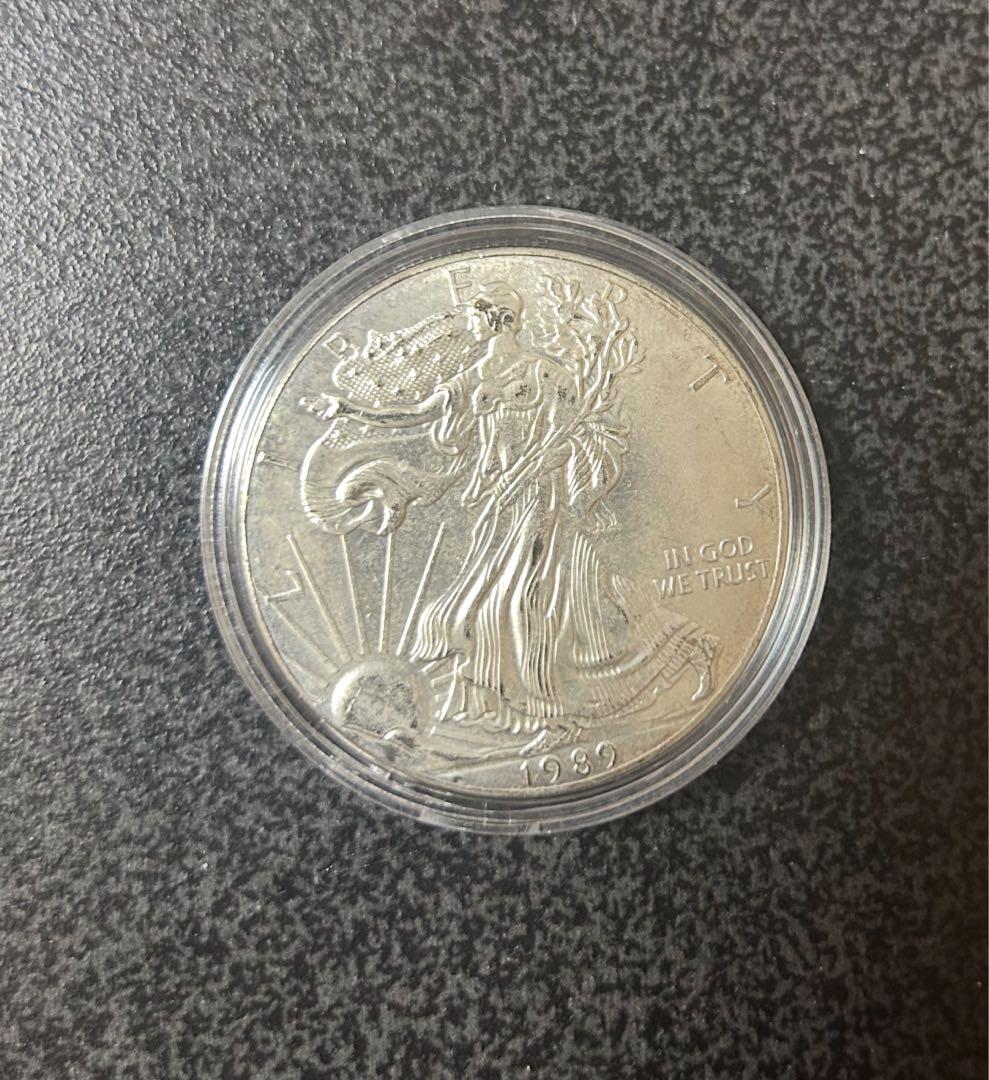 1989年製アメリカンイーグル銀貨
