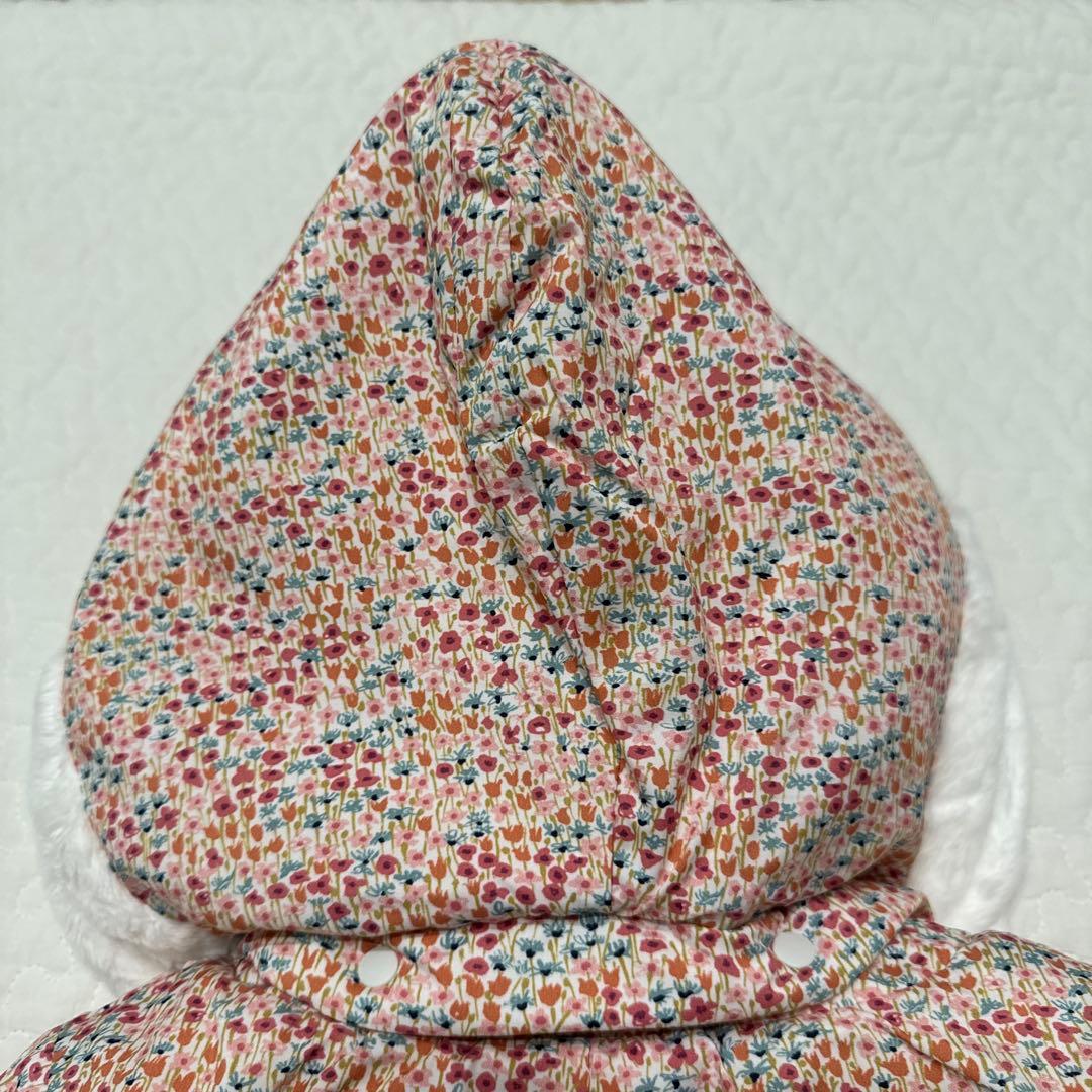 ファミリア　80 新品　リバティ　ジャンプスーツ　テリア　花柄　防寒具