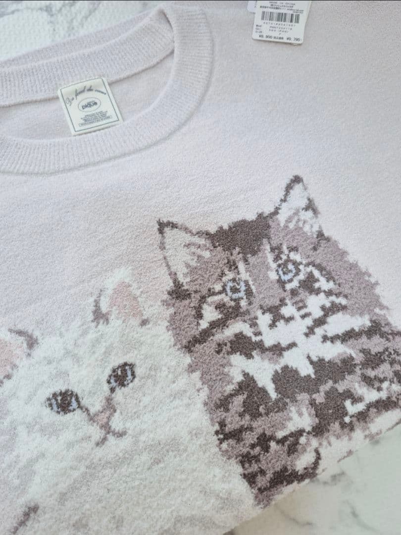 ジェラートピケ ツインキャットジャガードプルオーバー【PNK】